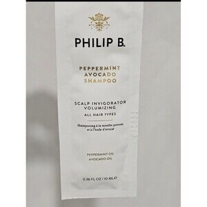 Philip B. Peppermint Avocado Shampoo packets x10